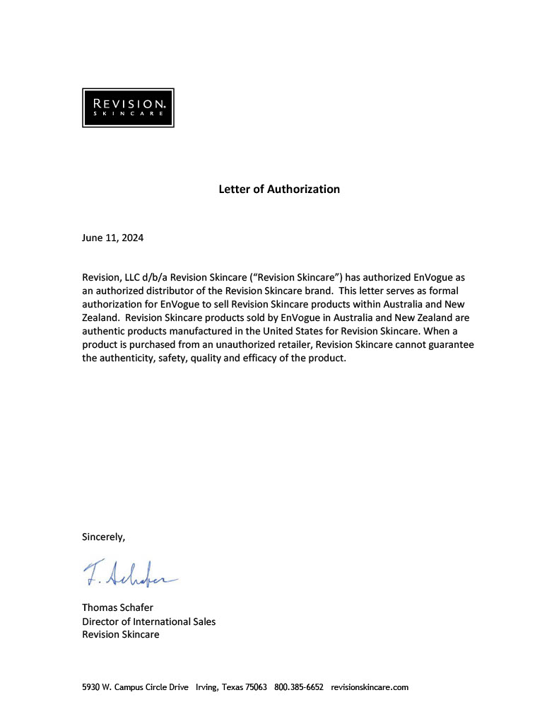 Revision Letter of Authorization